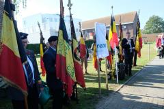 Inhuldiging infobord oudstrijders op begraafplaats Bentille. 