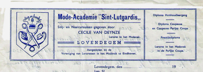 Briefhoofd Mode-Academie Sint-Lutgardis