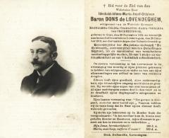 Bidprentje baron Idesbald Dons de Lovendeghem