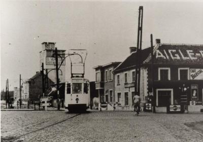 Café Bierstal, met tram