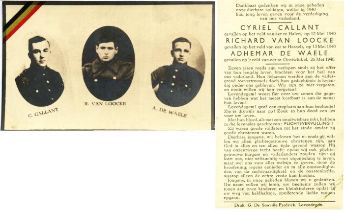 Oorlogsslachtoffers Cyriel Callant, Richard Van Lo