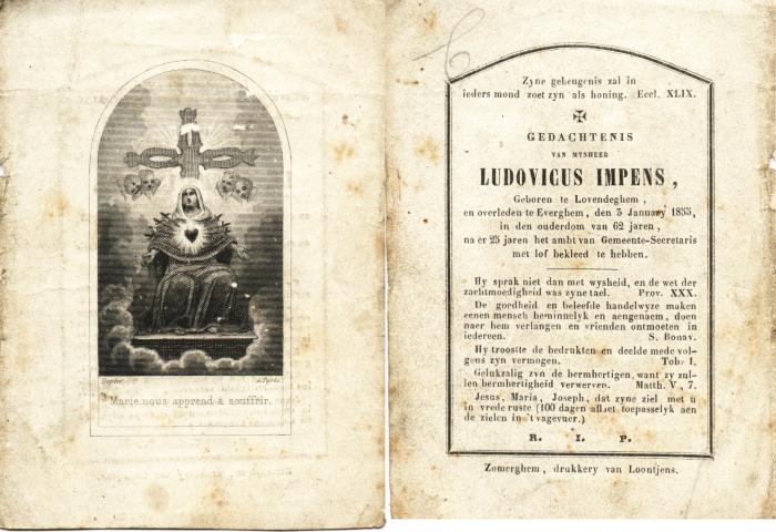 Bidprentje Ludovicus Impens