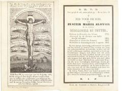 Bidprentje Zuster Maria Aloysia