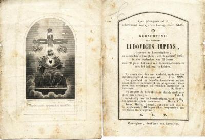 Bidprentje Ludovicus Impens