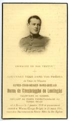 Bidprentje voor Alfred de Crombrugghe de Looringhe