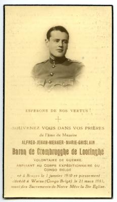 Bidprentje voor Alfred de Crombrugghe de Looringhe