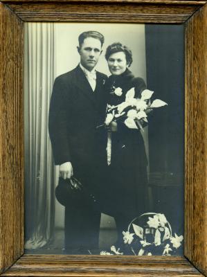 Huwelijksportret van Gustaaf De Craene-Martha De Keyser