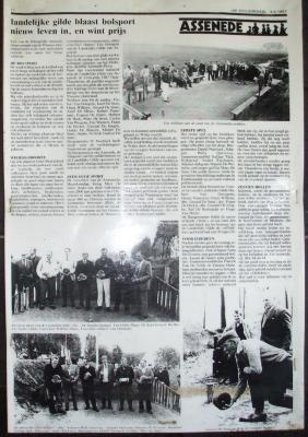 Buitenbolbanen bij Gerard De Smet, Assenede, 1987