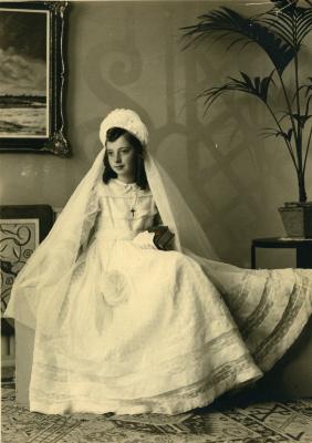 Plechtige communie Jeanine Criel, Wippelgem 1950