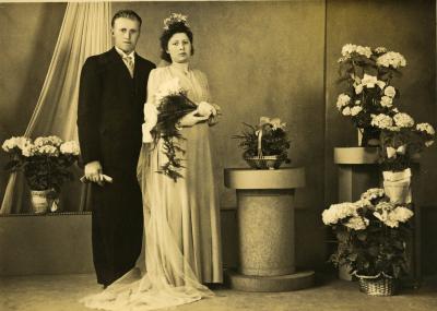 Huwelijksportret, Ertvelde, 1945-1950