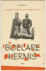 Cover programmaboekje Boelare kermis 1962