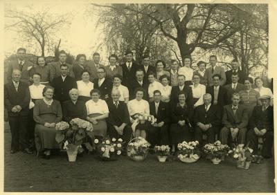 Huwelijk Maurice De Backer-Gabriella Van Heesvelde, Ertvelde, 1950