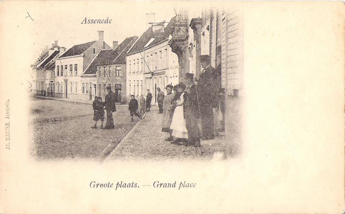 Postkaart Assenede Markt 1898