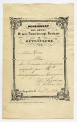 Erekaart Angelique Maeyens, Ruiselede, 1851