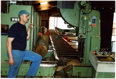 Lieven De Spiegelaere in zagerij De Spiegelaere, Knesselare, 2005