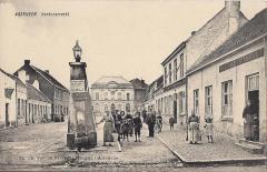 Postkaart Varkensmarkt (Diederikplein) Assenede, ca. 1914