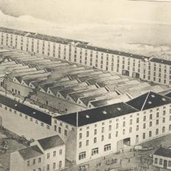 Pentekening van de haarsnijderijfabriek Enke in Eeklo, ca. 1900