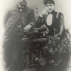 Portret van Hermann Enke en Carolina Pöting, ca. 1875
