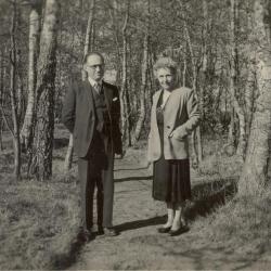 Sadi Stradiot en Rachelle Duvieusart, april 1947