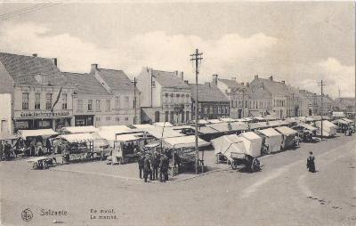 Postkaart marktdag in Zelzate