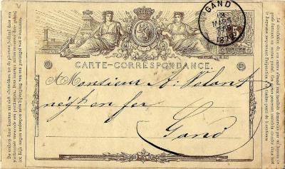 Briefkaart uit Terdonk, 1872