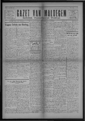 Gazet van Maldegem, 1933-03-19