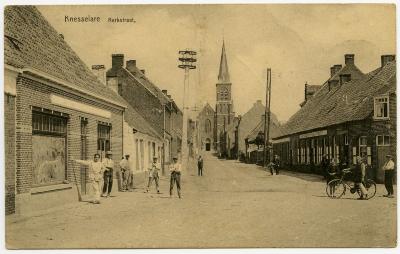 Postkaart Kerkstraat Knesselare, ca. 1935