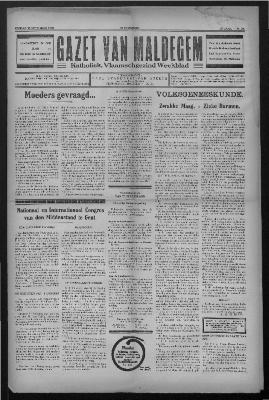Gazet van Maldegem, 1932-09-25