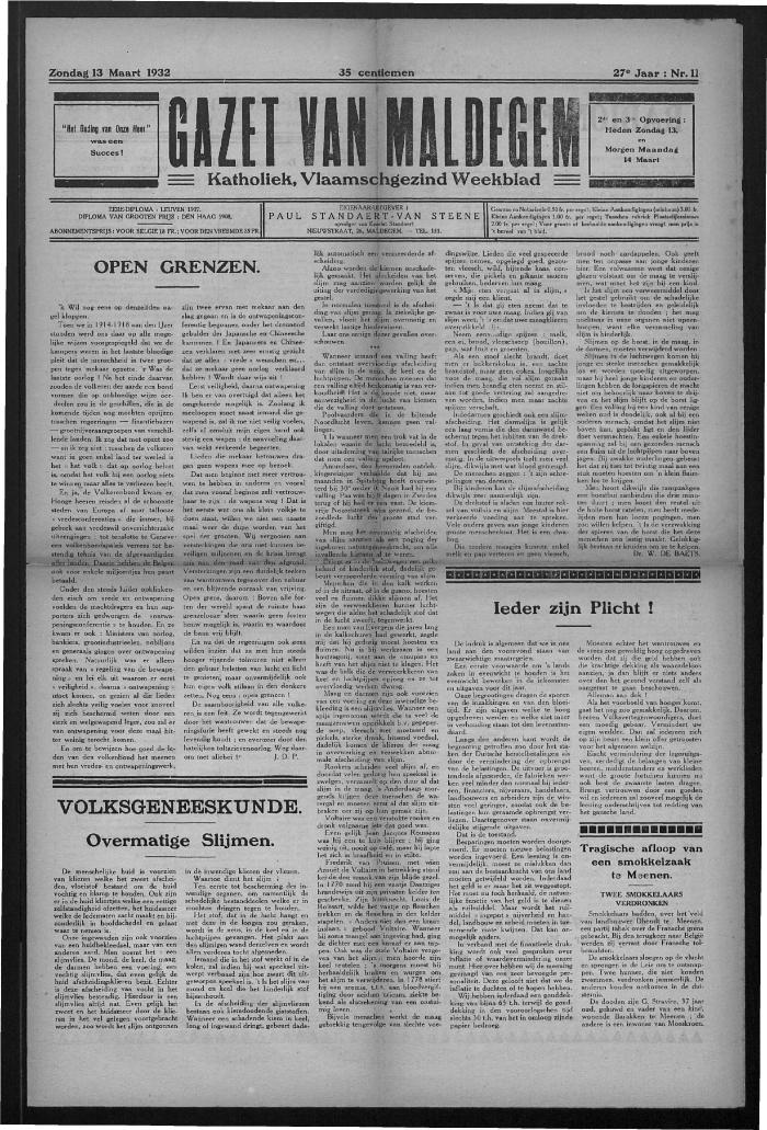 Gazet van Maldegem, 1932-03-13