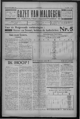 Gazet van Maldegem, 1932-11-20