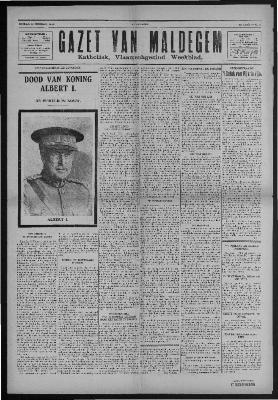Gazet van Maldegem, 1934-02-25
