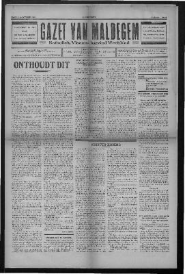 Gazet van Maldegem, 1932-10-30