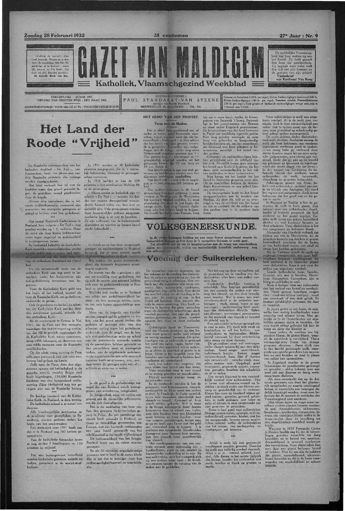 Gazet van Maldegem, 1932-02-28