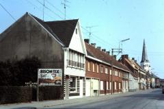 Dorpszicht Schoolstraat Waarschoot, jaren 1960