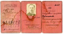 Vuurkaart van Kamiel Willems, Assenede, WOI