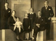 Familieportret Ryckaert Petrus-De Muynck Clemence, ca. 1937