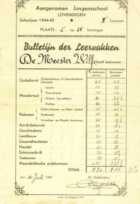 Puntenboekje Wilfried De Meester
