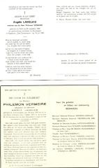 Bidprentje Angèle Langlais / Philemon Vermeire