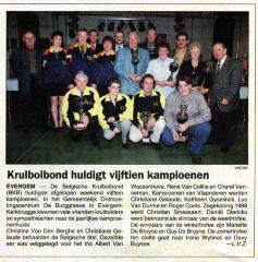 Krulbol, groepsfoto huldigingsbal, 1998