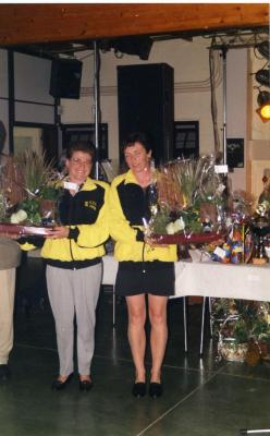 Kampioenen van Vlaanderen krulbol, Ghyselinck Katleen en Gelaude Christiane, Doornzele, 1998