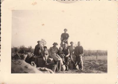 Aardappelen rapen door familie Wauters, Kaprijke (?)