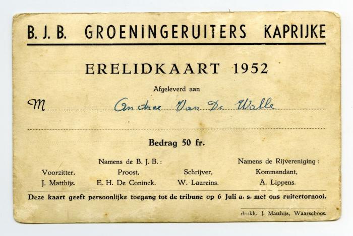 Erelidkaart BJB Groeningeruiters Kaprijke (2)