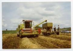 Oogsten met een Duitse Claas,