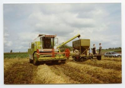 Oogsten met een Duitse Claas,