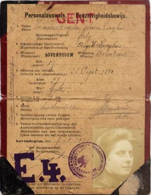 Eenzelvigheidskaart Angèle Langlais
