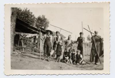 Groepfoto na de oogst