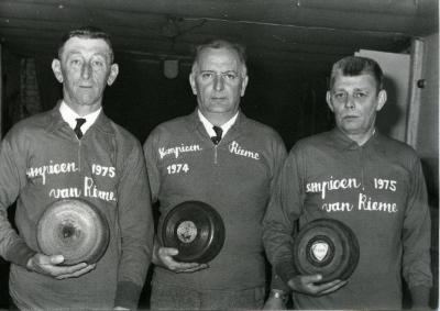 Kampioenen krulbol, Van De Rostijne Roman, Van Damme Prosper en Hollebosch Petrus, Rieme