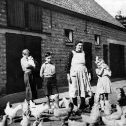 Eindejaarsfeest familie Hooft, Knesselare, ca. 1941