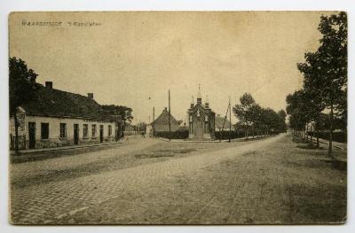 Postkaart met zicht op Sint-Ghislenuskapel, Waarschoot