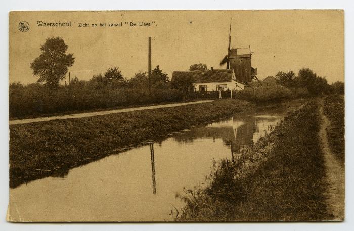 Postkaart kanaal De Lieve, Zomergem